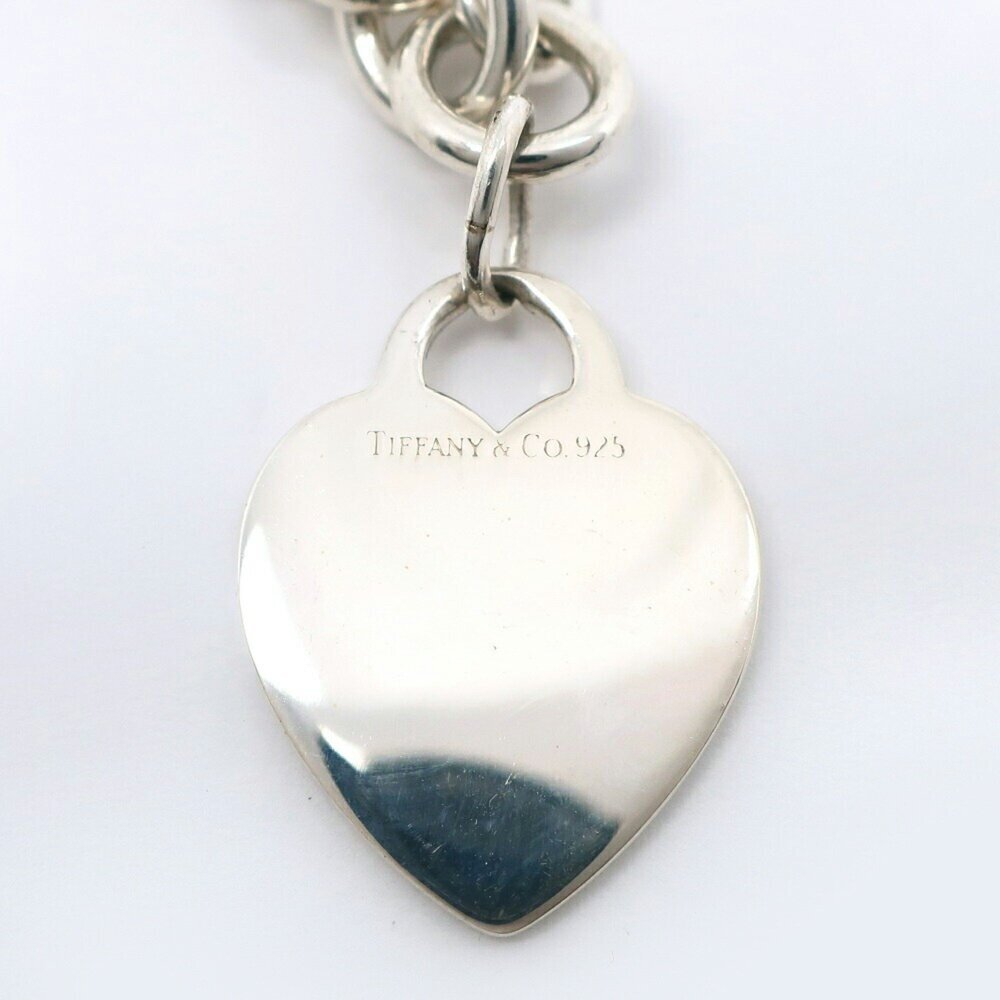 TIFFANY Authentic Silver Heart Charm Bracelet - Picture 7 of 7